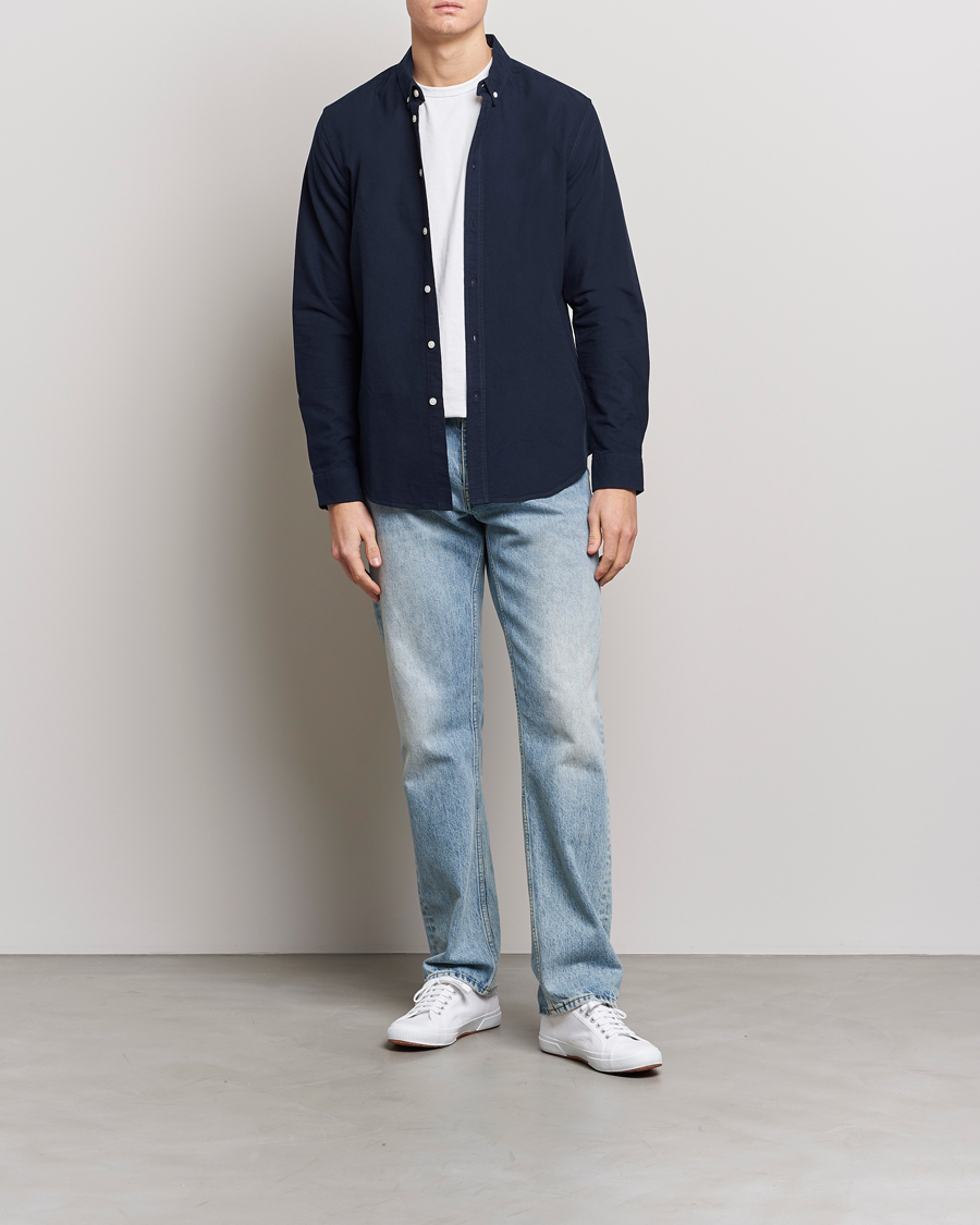 Homme | Chemises | Samsøe Samsøe | Liam Button Down Shirt Dark Sapphire