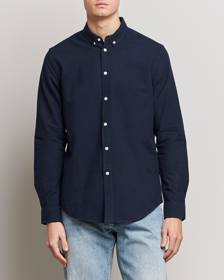 Homme | Chemises | Samsøe Samsøe | Liam Button Down Shirt Dark Sapphire