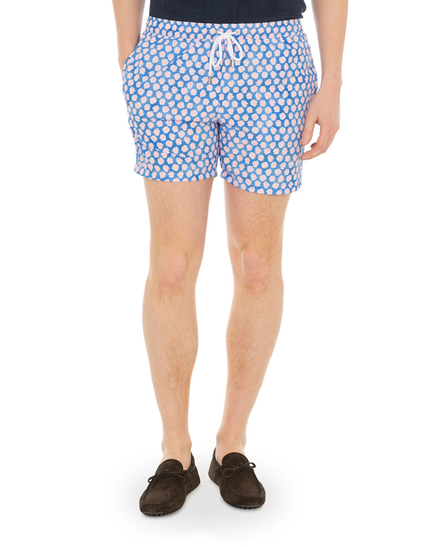 Homme | Maillots De Bain | Barba Napoli | Coral Print Swim Shorts Medium Blue