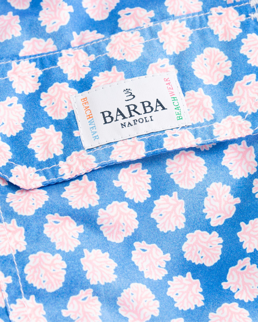 Homme | Maillots De Bain | Barba Napoli | Coral Print Swim Shorts Medium Blue