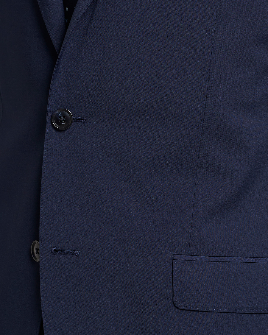 Homme | Blazers | Oscar Jacobson | Edmund Wool Stretch Blazer Blue