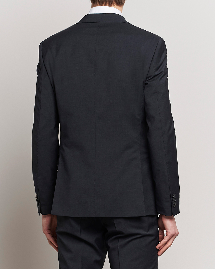 Homme | Blazers | Oscar Jacobson | Edmund Wool Stretch Blazer Black