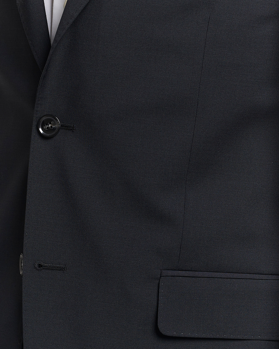 Homme | Blazers | Oscar Jacobson | Edmund Wool Stretch Blazer Black