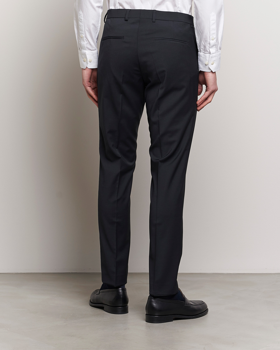 Homme | Pantalons | Oscar Jacobson | Denz Wool Stretch Trousers Black