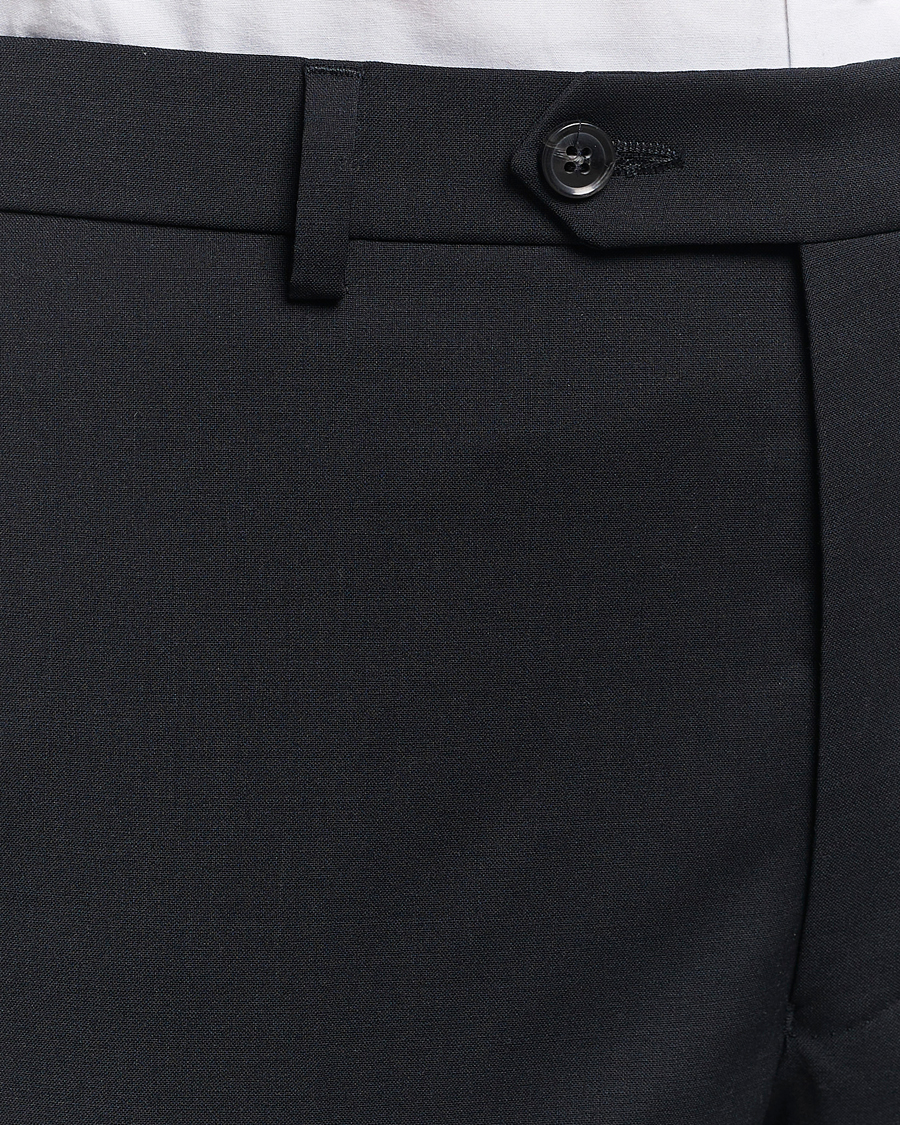 Homme | Pantalons | Oscar Jacobson | Denz Wool Stretch Trousers Black