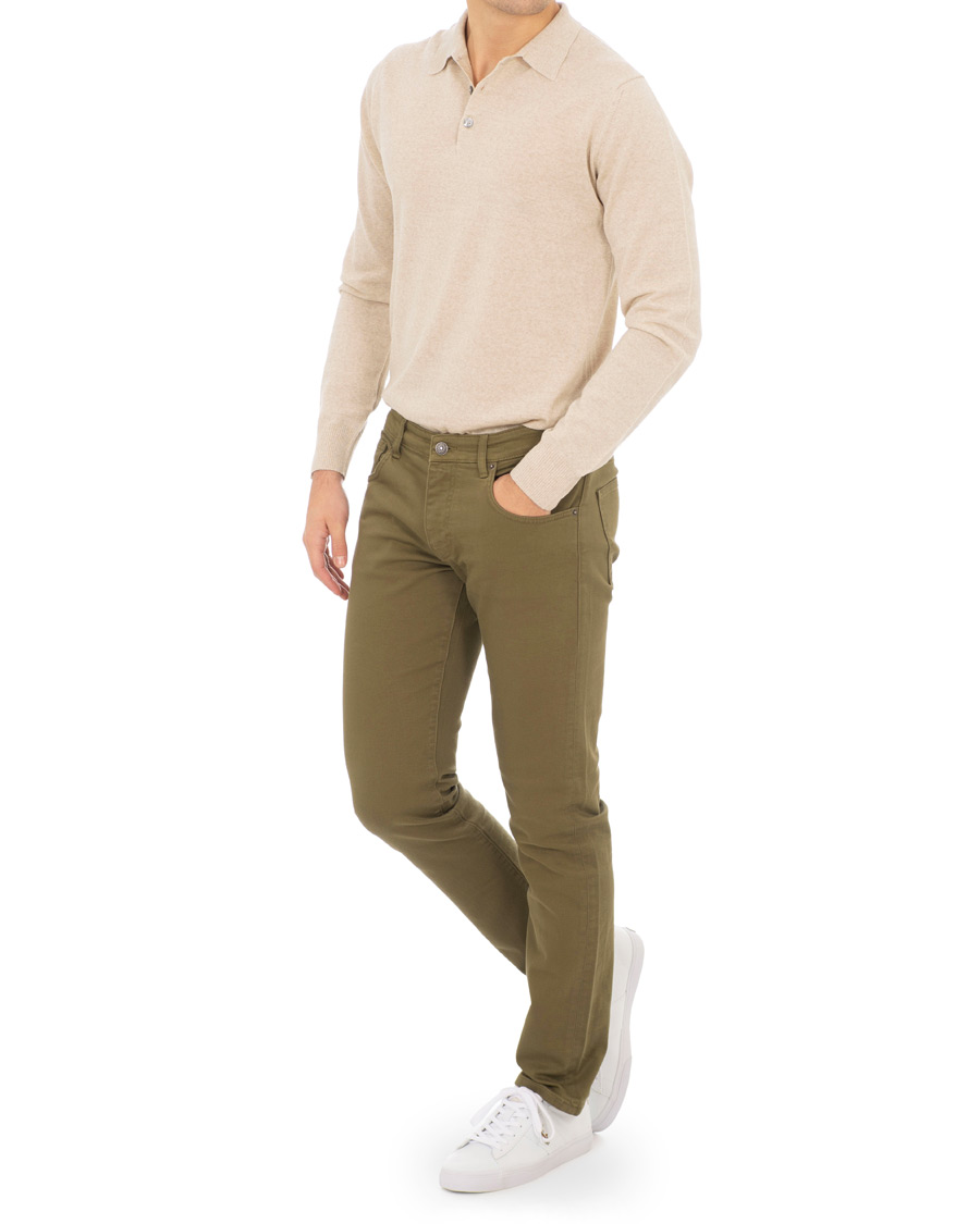 Homme | Pantalons | J.Lindeberg | Jay Solid Stretch 5-Pocket Pants Ivy Green