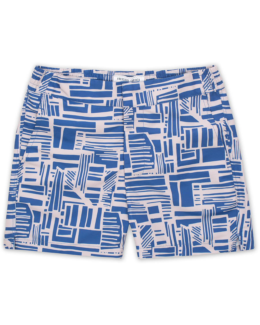 Homme | Maillots De Bain | Frescobol Carioca | Classic Short Swimshorts Linha Navy/Smoke Grey