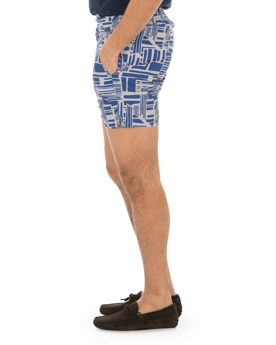 Homme | Maillots De Bain | Frescobol Carioca | Classic Short Swimshorts Linha Navy/Smoke Grey