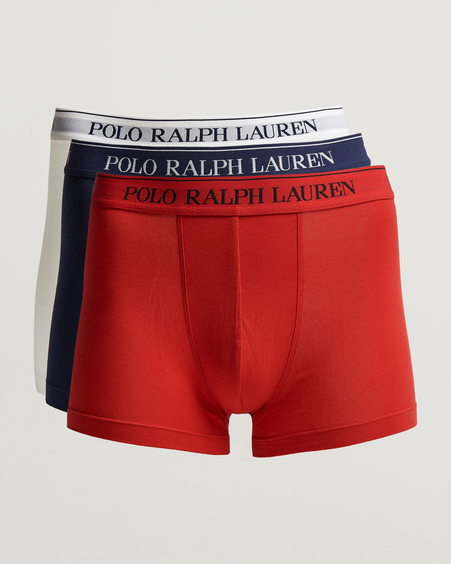 Homme | Sous-Vêtements Et Chaussettes | Polo Ralph Lauren | 3-Pack Trunk Red/White/Navy