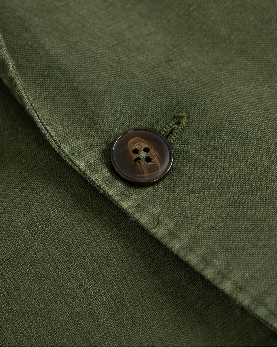 Homme | Blazers | L.B.M. 1911 | Jack Regular Fit Linen Blazer Military Green