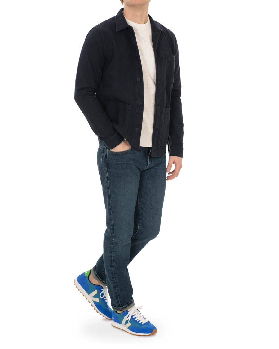 Homme | Veja Blue De Paname Collaboration Riobranco Sneaker Blue | Veja | Blue De Paname Collaboration Riobranco Sneaker Blue