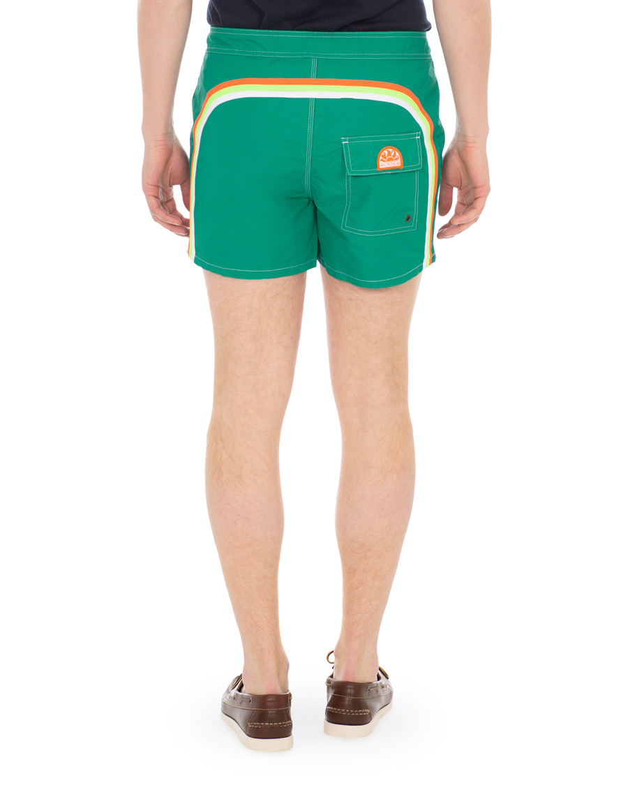 Homme | Maillots De Bain | Sundek | Rainbow Mid Length Swim Shorts  Emerald Green