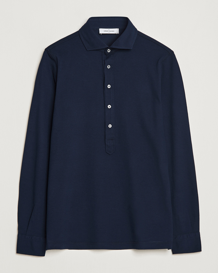 Homme | Chemises | Gran Sasso | Popover Shirt Navy
