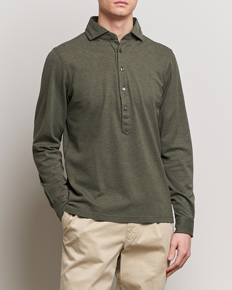Homme | Casual | Gran Sasso | Popover Shirt Olive