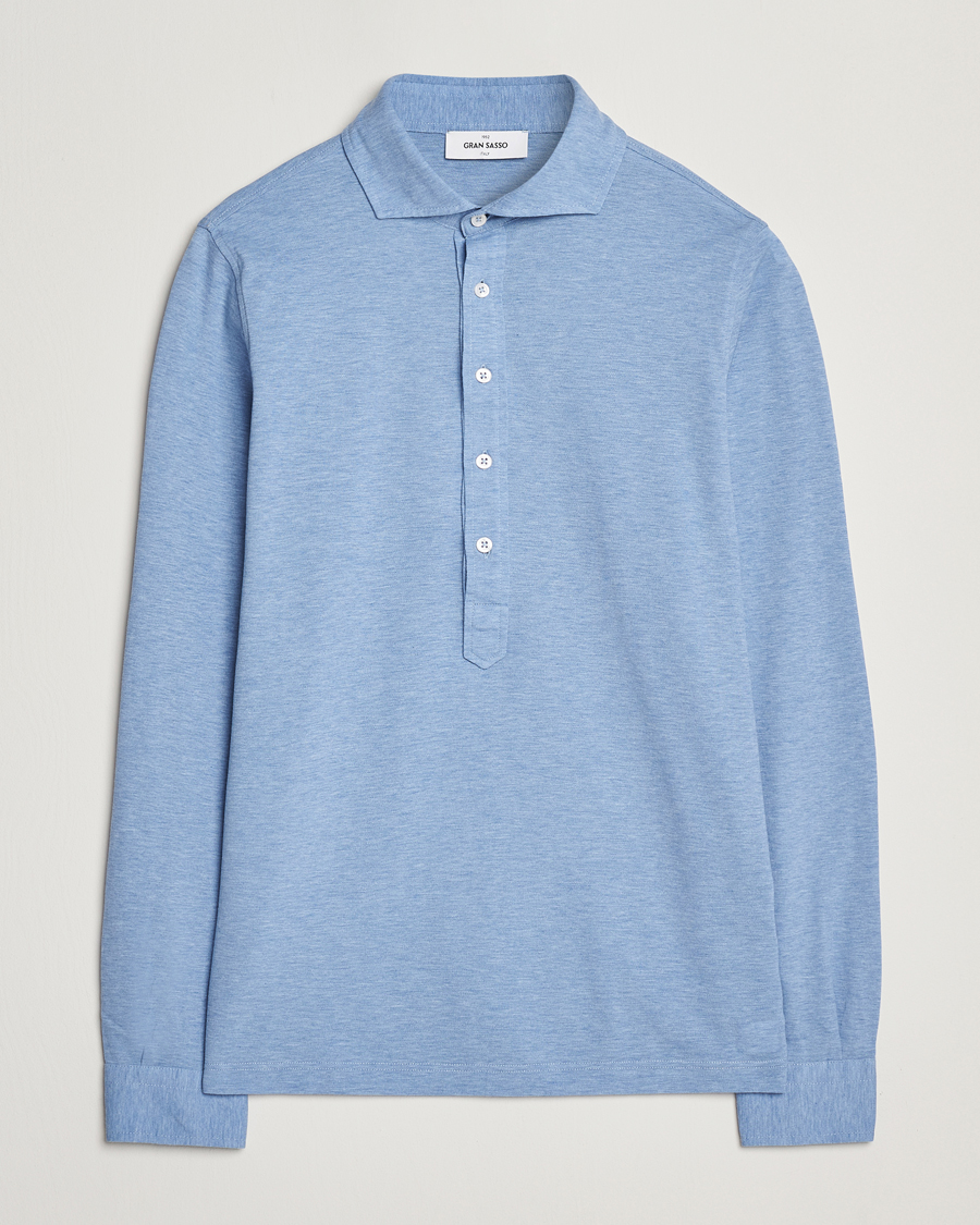 Homme | Chemises | Gran Sasso | Popover Shirt Light Blue