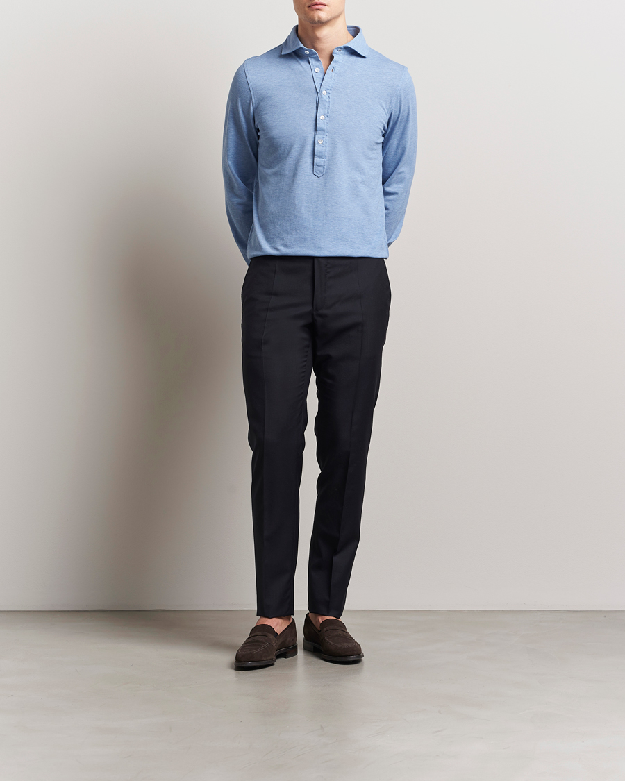 Homme | Chemises | Gran Sasso | Popover Shirt Light Blue