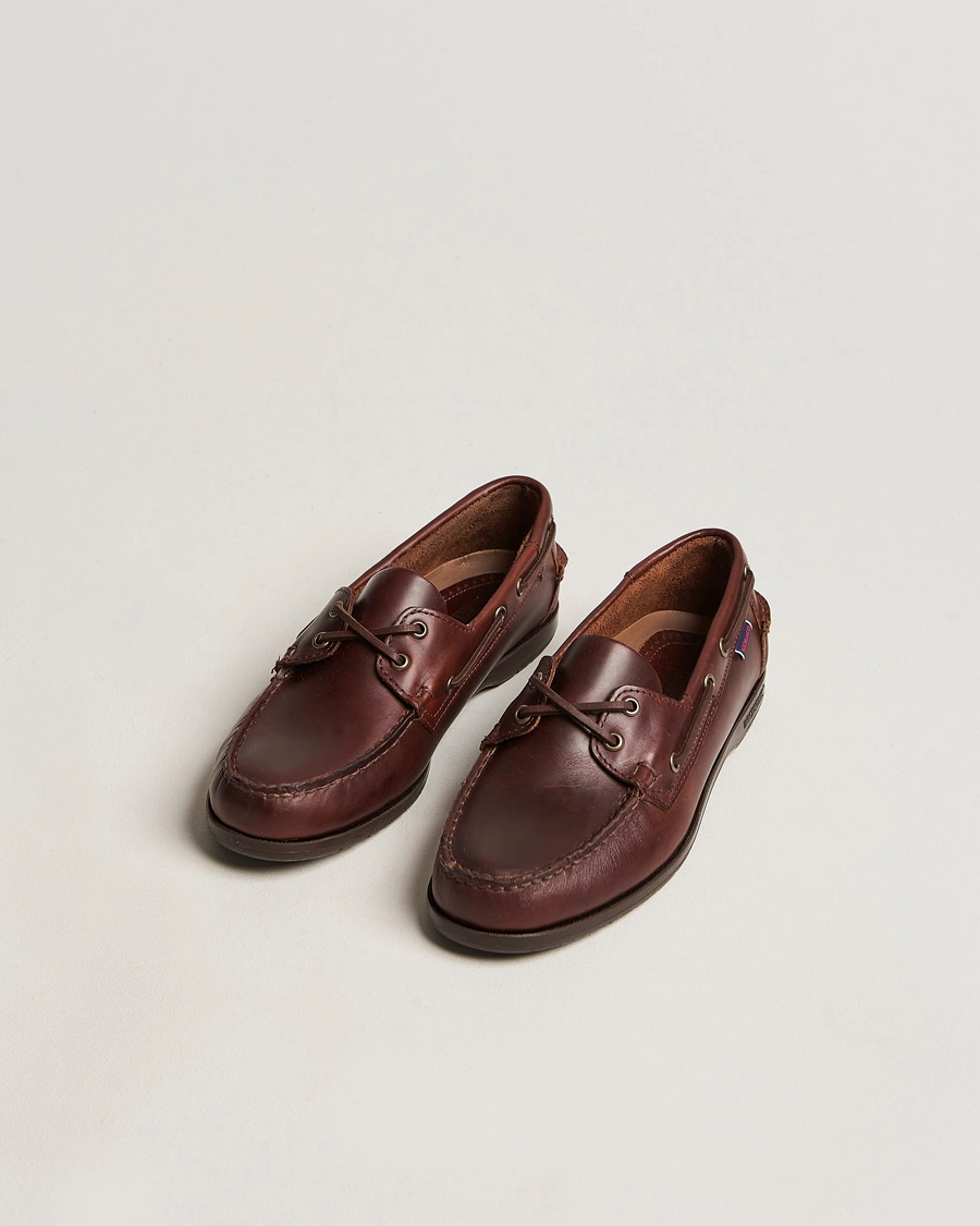 Homme | Preppy Authentic | Sebago | Endeavor Oiled Leather Boat Shoe Brown