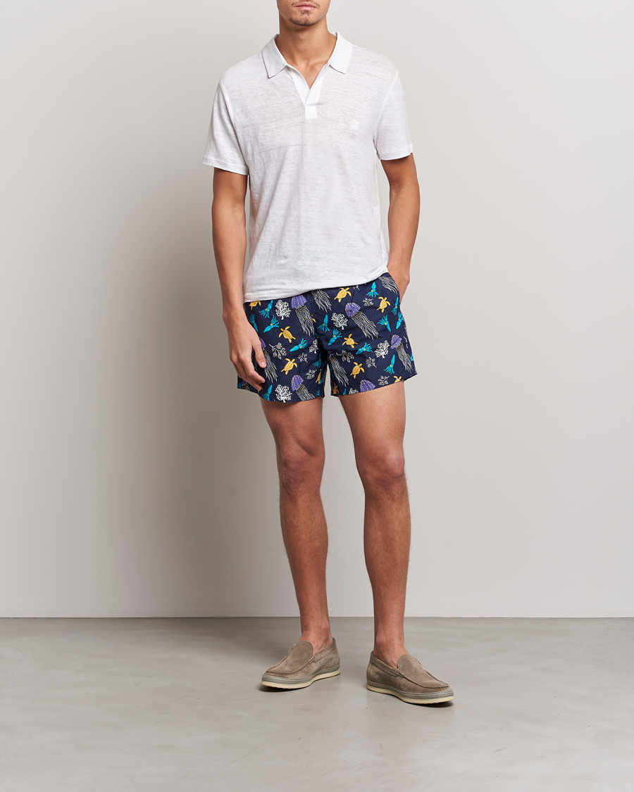 Homme | Polos | Vilebrequin | Jersey Linen Polo Blanco