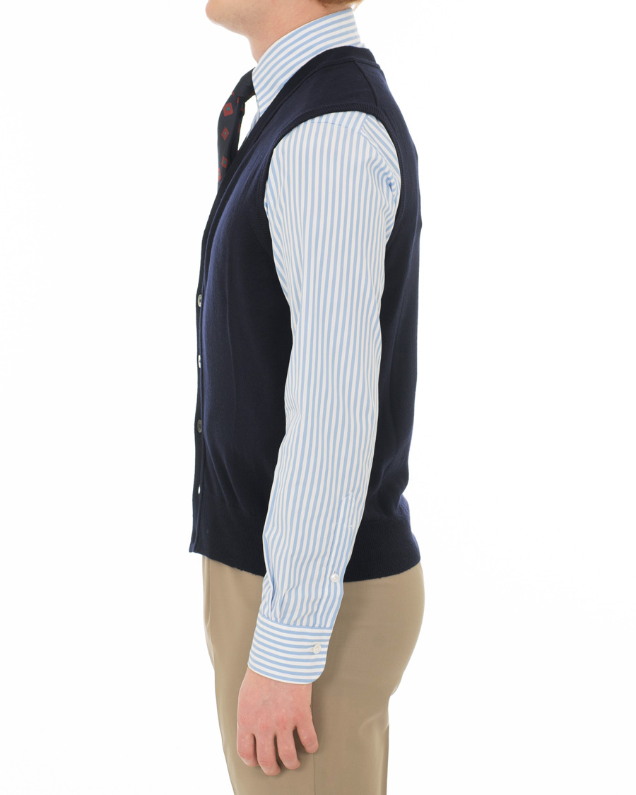 Homme | Pulls Et Tricots | Berg&Berg | Börje Sleeveless Cardigan Navy
