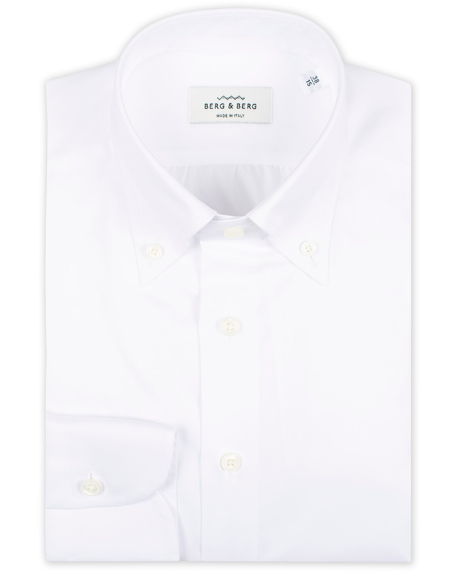 Homme | Chemises | Berg&Berg | Frithof Handmade Button Down Cotton Shirt White