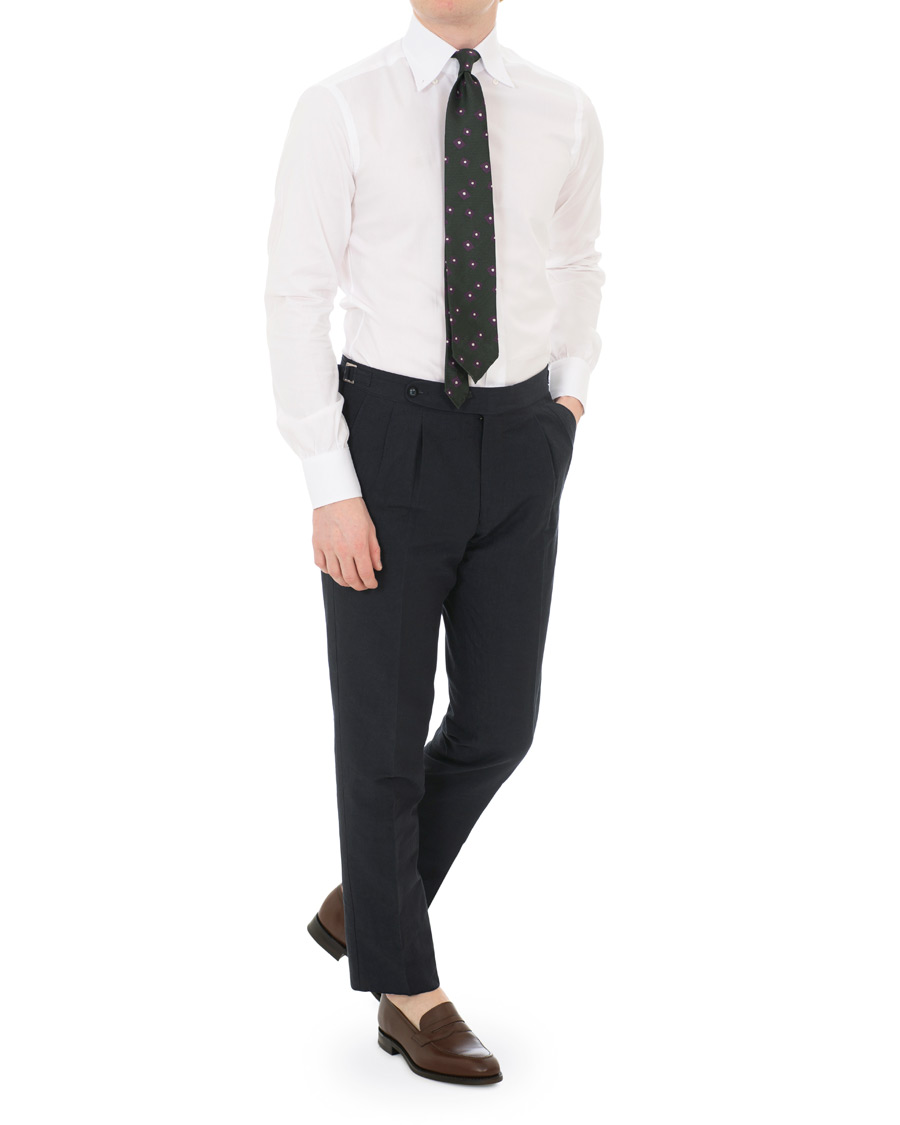 Homme | Chemises | Berg&Berg | Frithof Handmade Button Down Cotton Shirt White