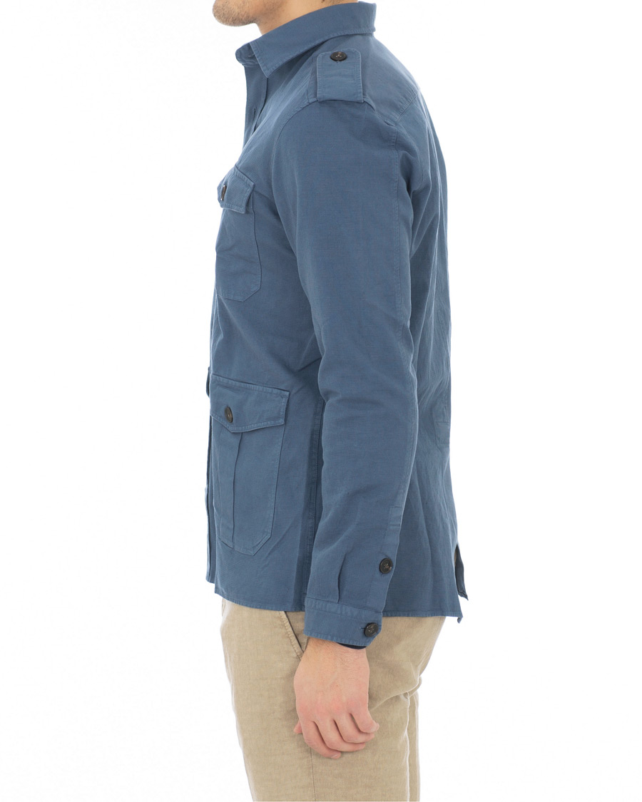 Homme | Chemises | Hackett | Four Pocket Overshirt Blue