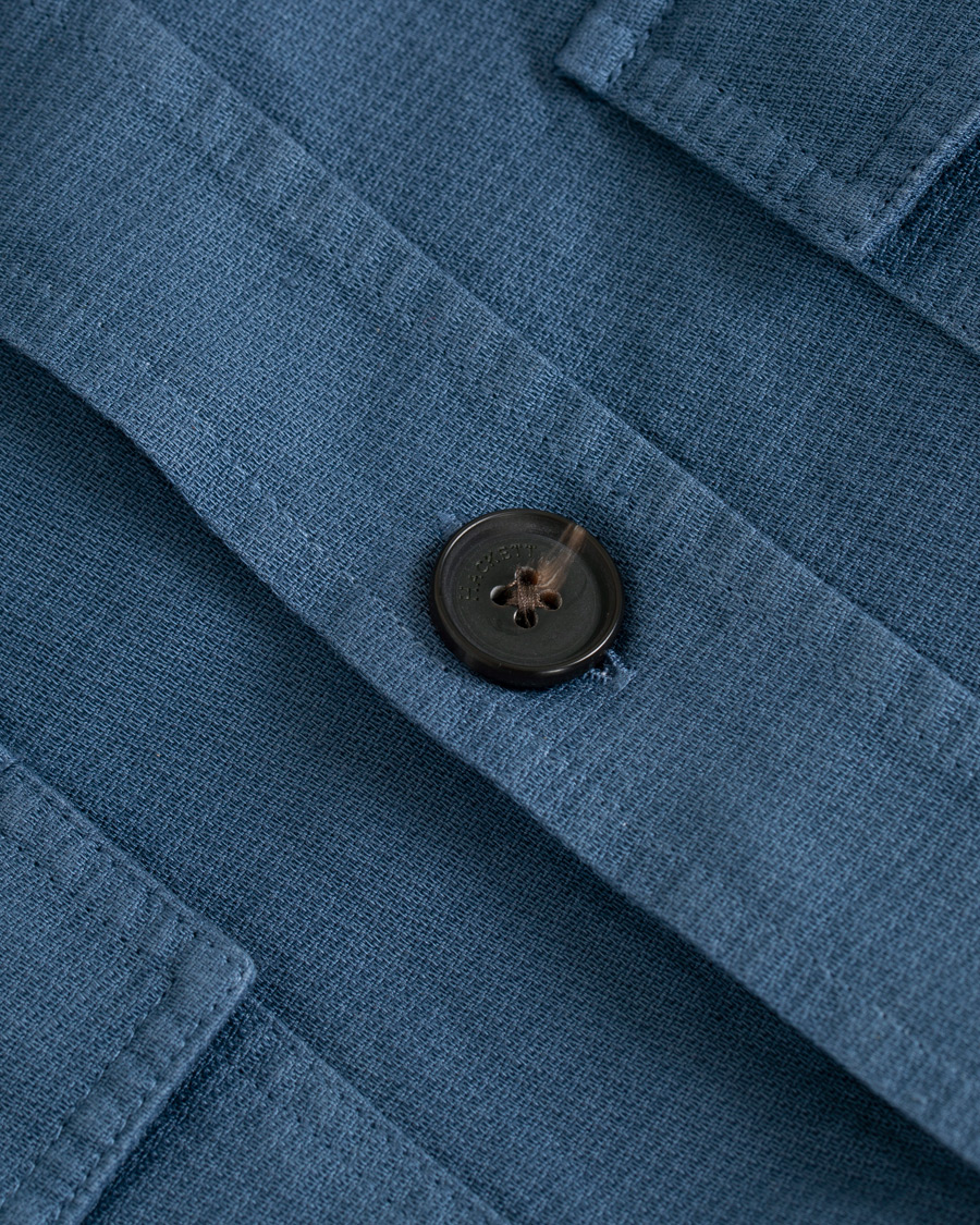 Homme | Chemises | Hackett | Four Pocket Overshirt Blue