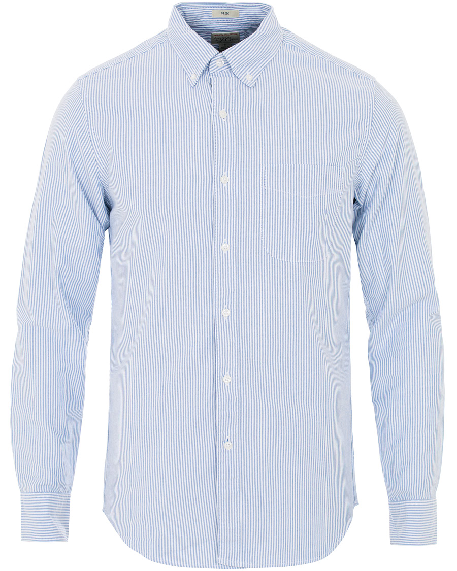 Homme | Chemises | J.Crew | Slim Fit Stretch Oxford University Stripe Shirt Blue