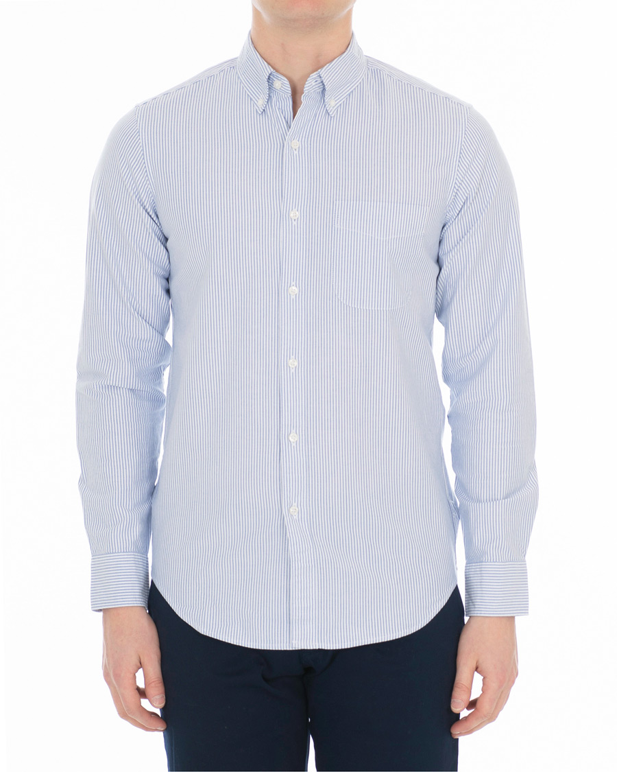 Homme | Chemises | J.Crew | Slim Fit Stretch Oxford University Stripe Shirt Blue