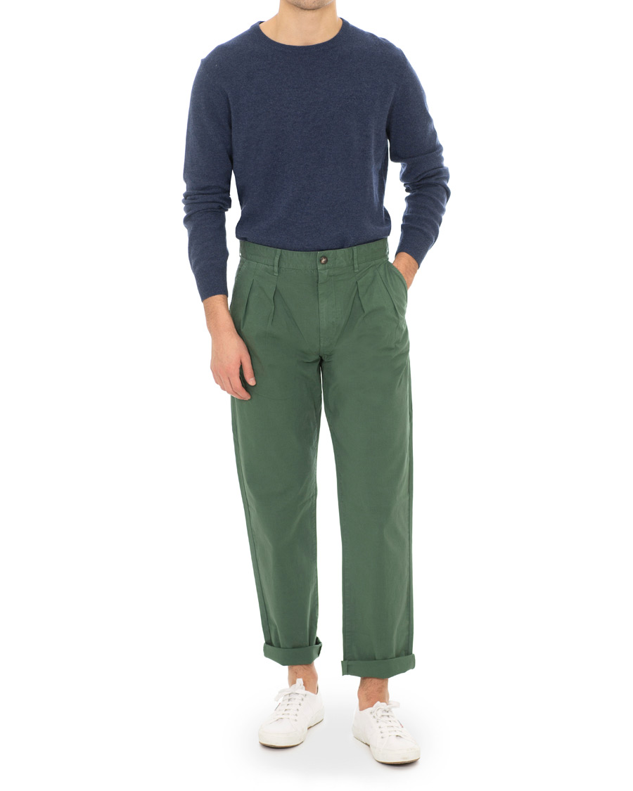 Homme | Pantalons | J.Crew | Double Pleated Garment Dyed Canvas Chinos Cool Palm