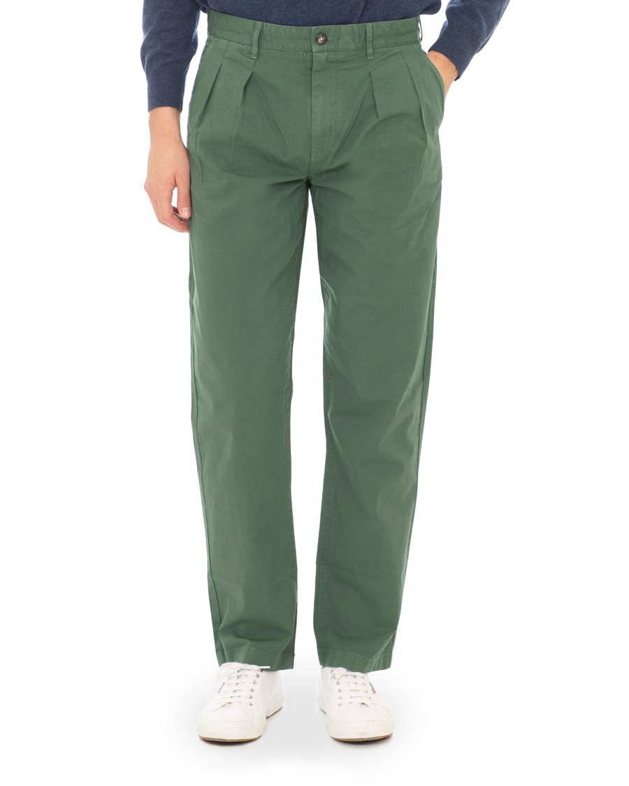 Homme | Pantalons | J.Crew | Double Pleated Garment Dyed Canvas Chinos Cool Palm
