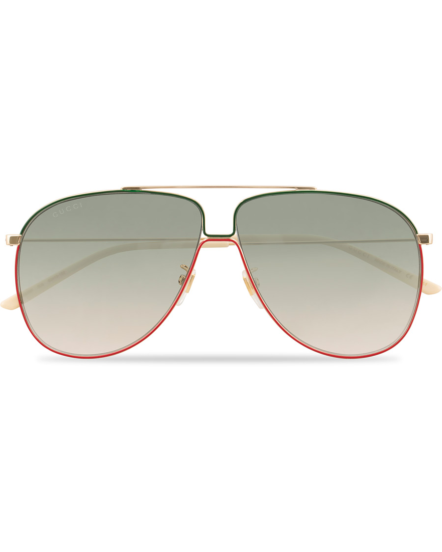 Homme | Gucci GG0440S Sunglasses Gold/Green | Gucci | GG0440S Sunglasses Gold/Green