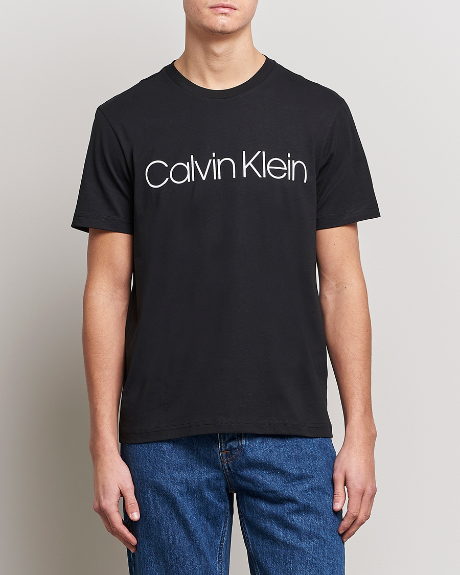 Homme | T-Shirts Noirs | Calvin Klein | Front Logo Tee Black