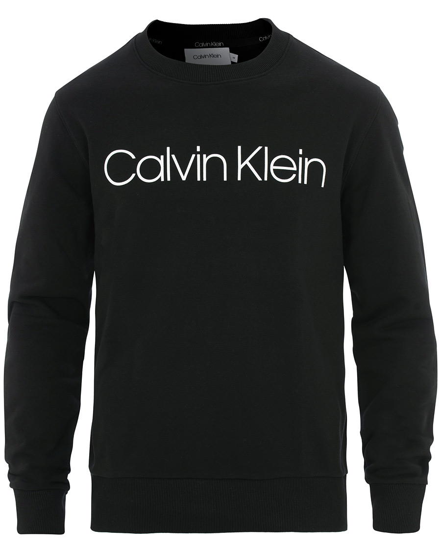 Homme | Pulls Et Tricots | Calvin Klein | Front Logo Sweatshirt Black