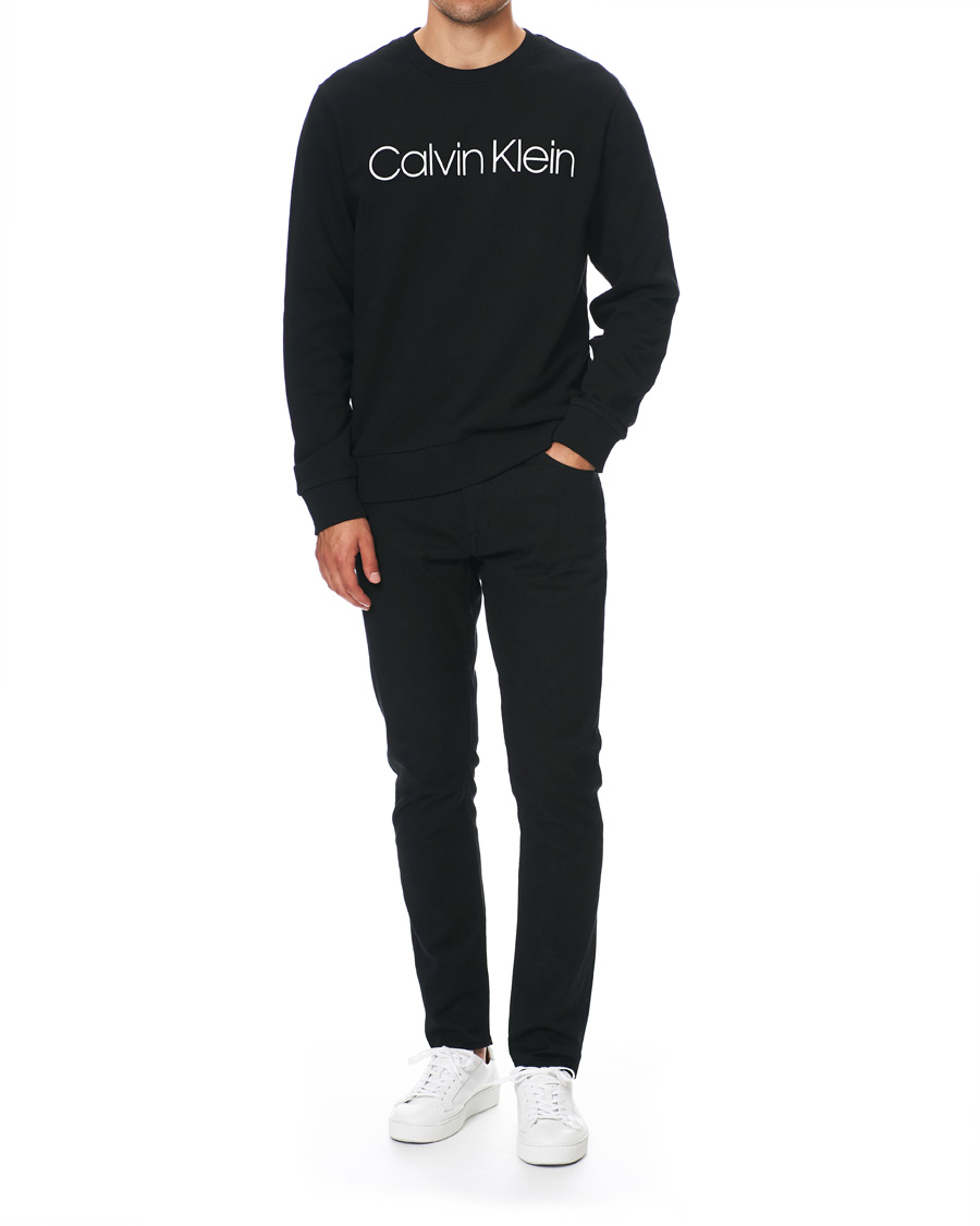 Homme | Pulls Et Tricots | Calvin Klein | Front Logo Sweatshirt Black