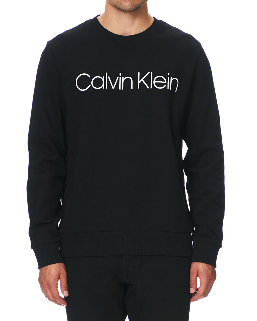 Homme | Pulls Et Tricots | Calvin Klein | Front Logo Sweatshirt Black