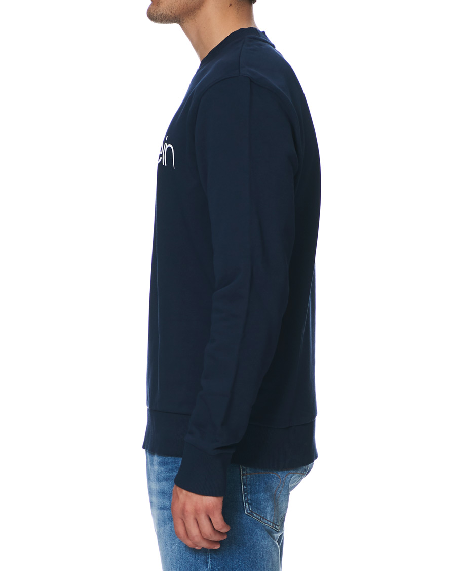 Homme | Pulls Et Tricots | Calvin Klein | Front Logo Sweatshirt Navy
