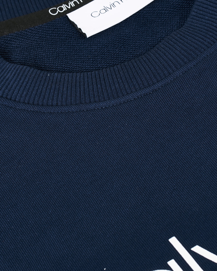 Homme | Pulls Et Tricots | Calvin Klein | Front Logo Sweatshirt Navy