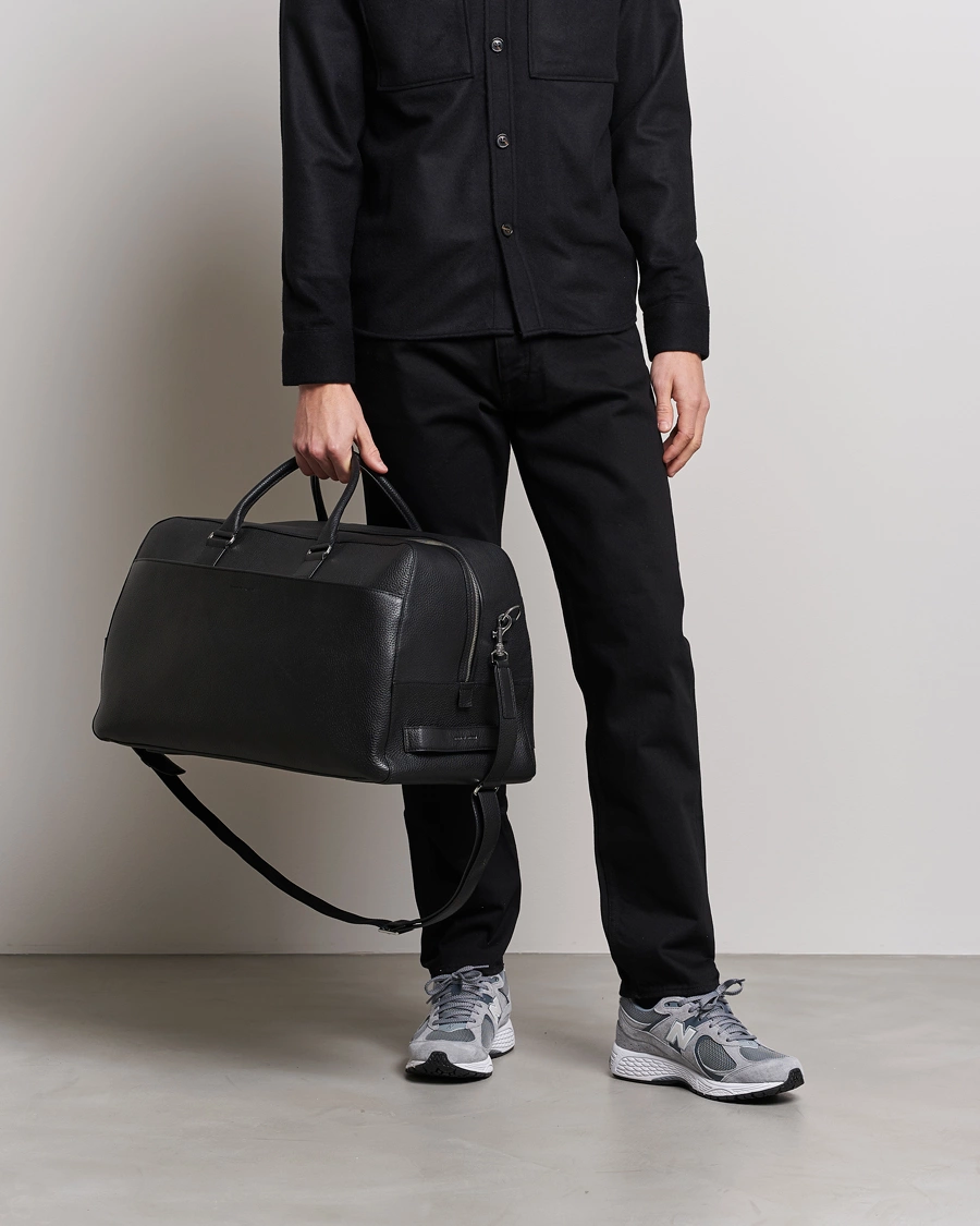 Homme | Sacs | Tiger of Sweden | Brome Grained Leather Weekendbag Black