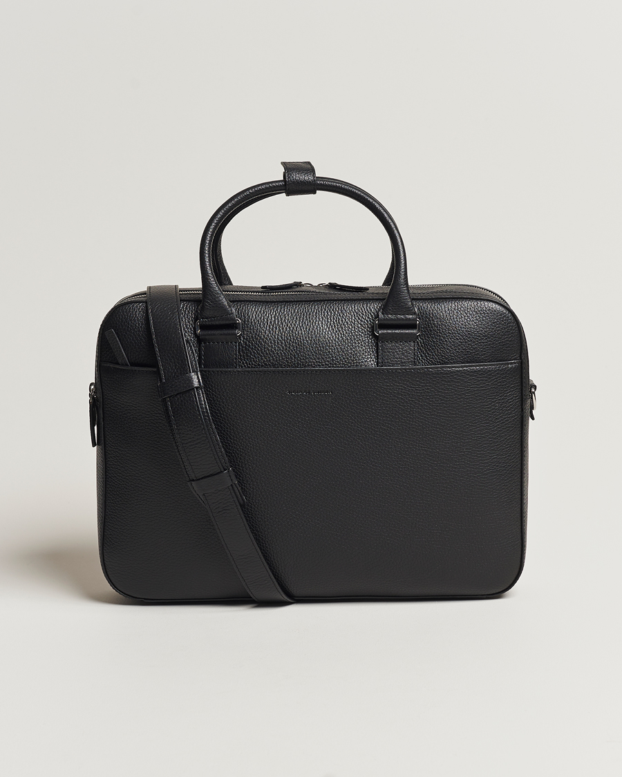 Homme | Sacs | Tiger of Sweden | Burin Grained Leather Breifcase Black