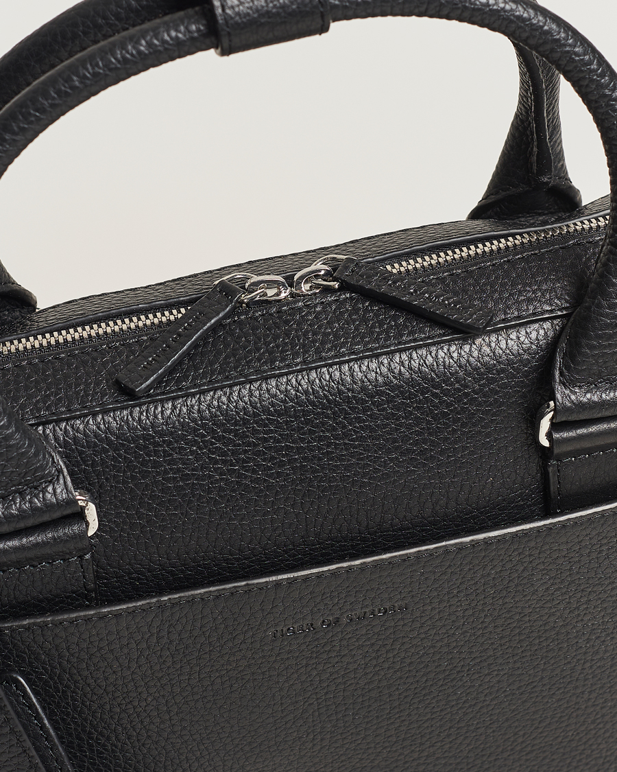 Homme | Sacs | Tiger of Sweden | Bosun Grained Leather Briefcase Black