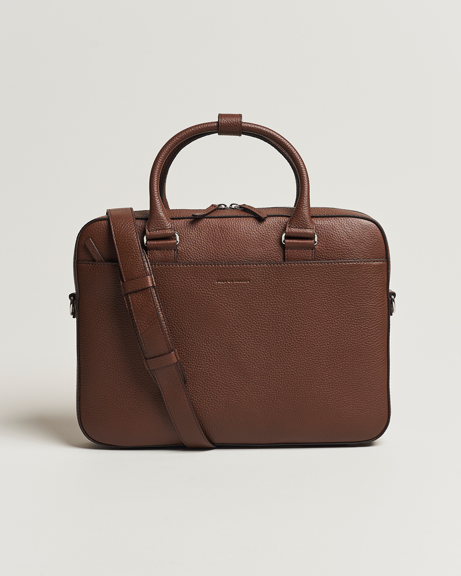 Homme | Sacs | Tiger of Sweden | Bosun Grained Leather Briefcase Brown