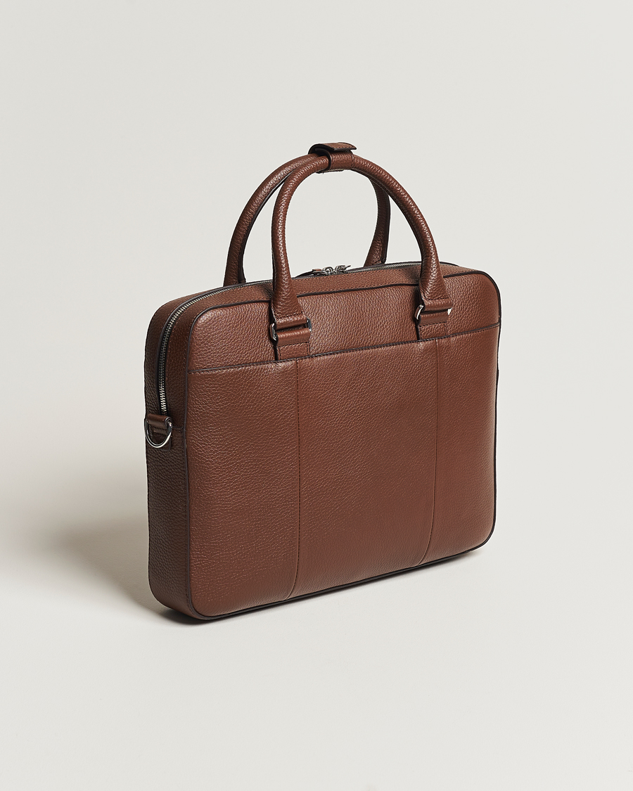 Homme | Sacs | Tiger of Sweden | Bosun Grained Leather Briefcase Brown