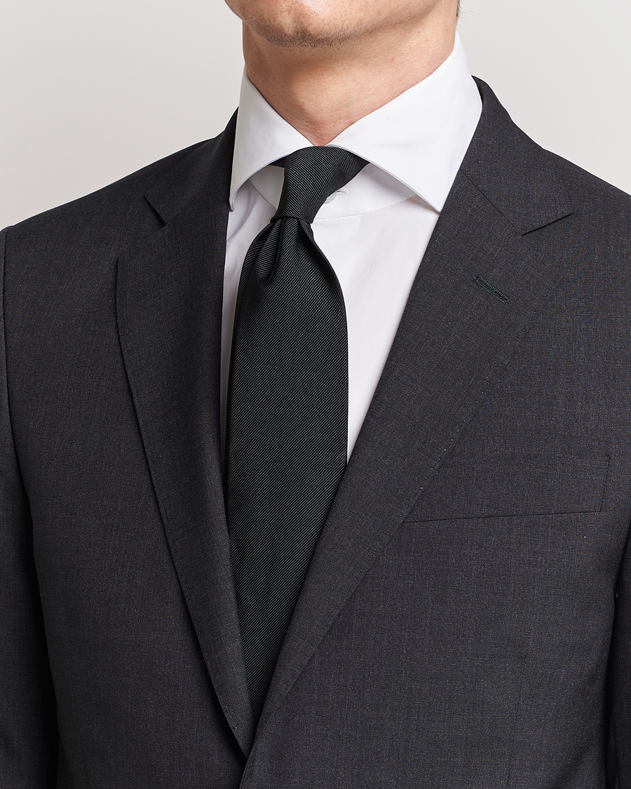Homme | Cravates | Amanda Christensen | Plain Classic Tie 8 cm Black