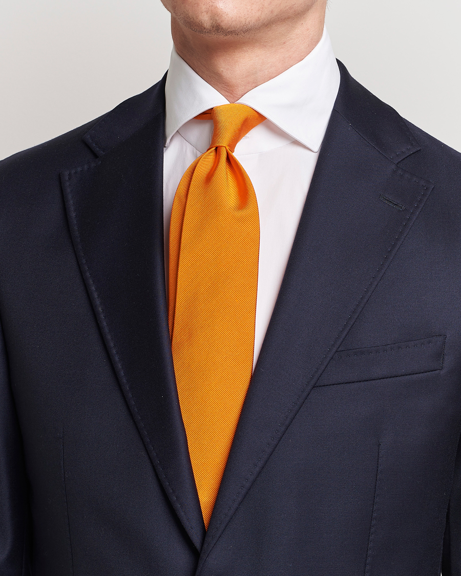 Homme | Cravates | Amanda Christensen | Plain Classic Tie 8 cm Orange