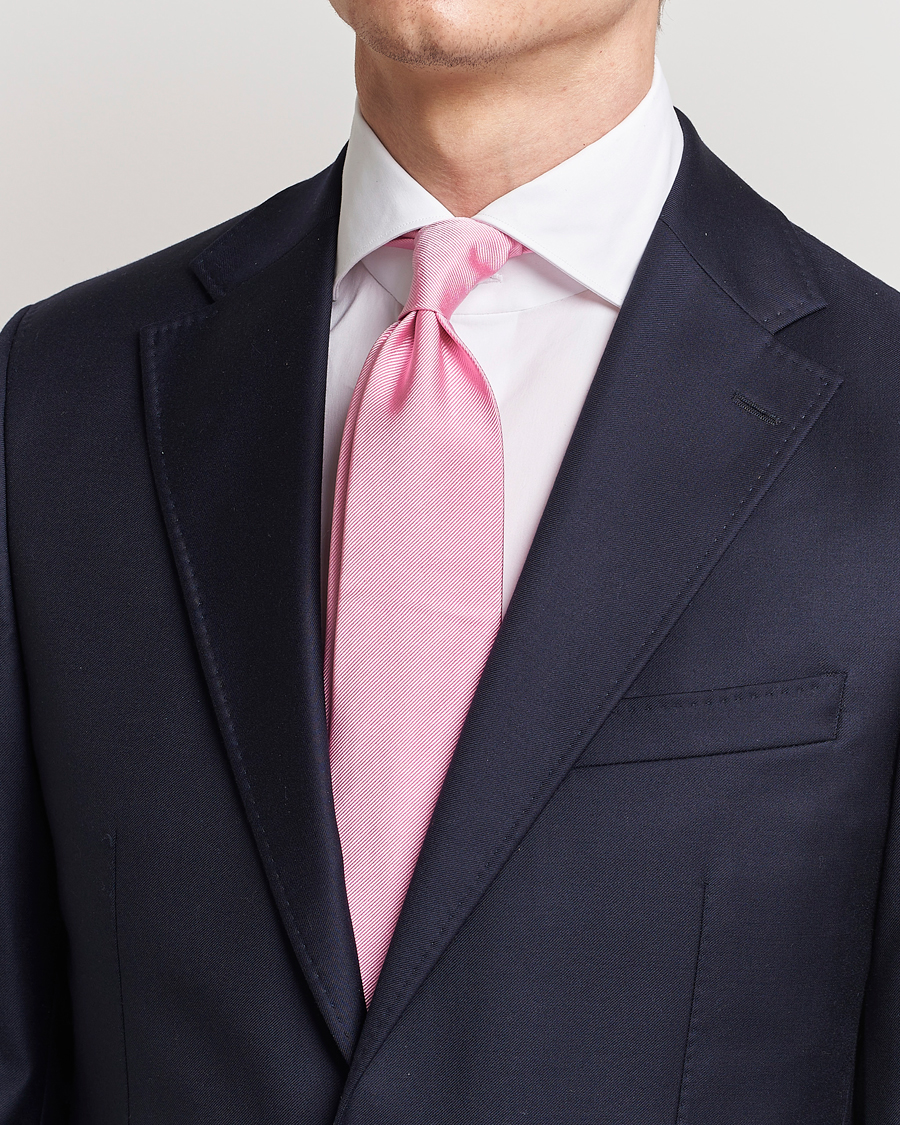 Homme |  | Amanda Christensen | Plain Classic Tie 8 cm Pink