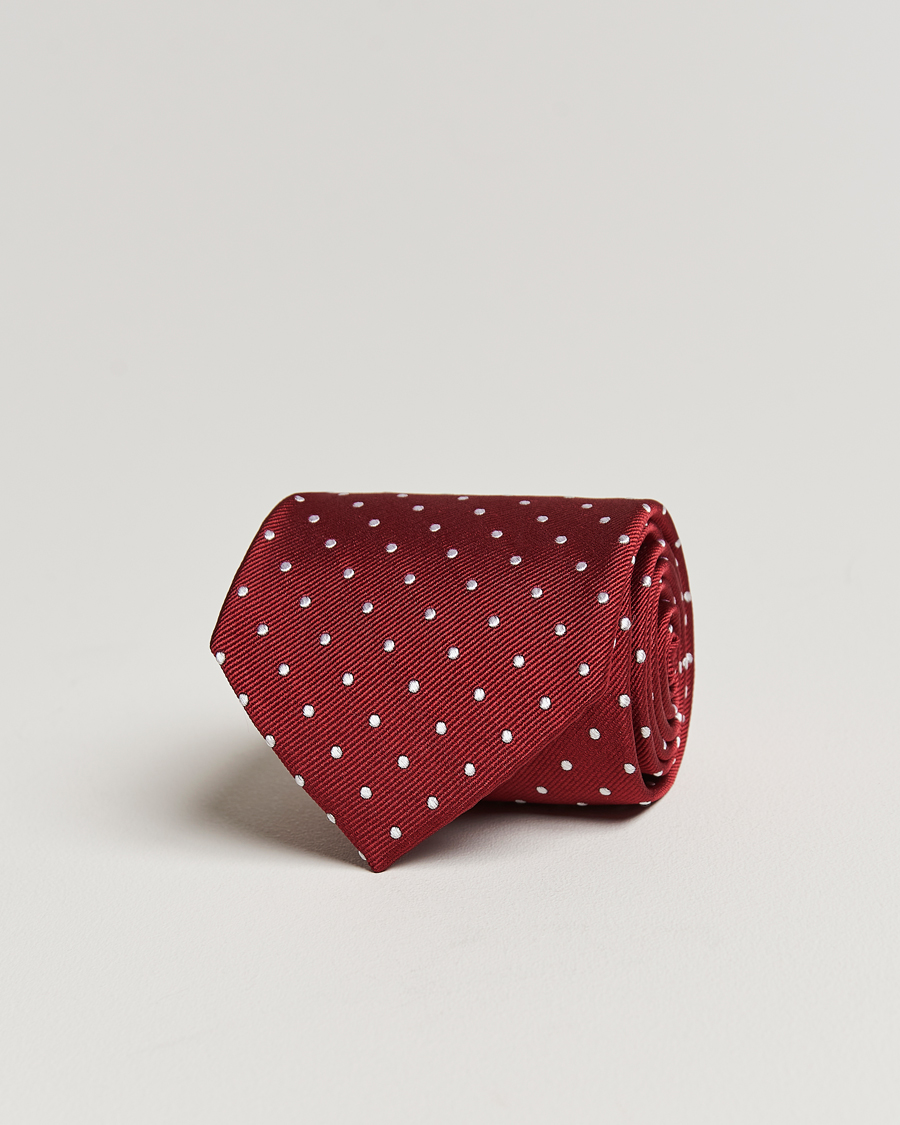 Homme | Amanda Christensen Dot Classic Tie 8 cm Wine/White | Amanda Christensen | Dot Classic Tie 8 cm Wine/White
