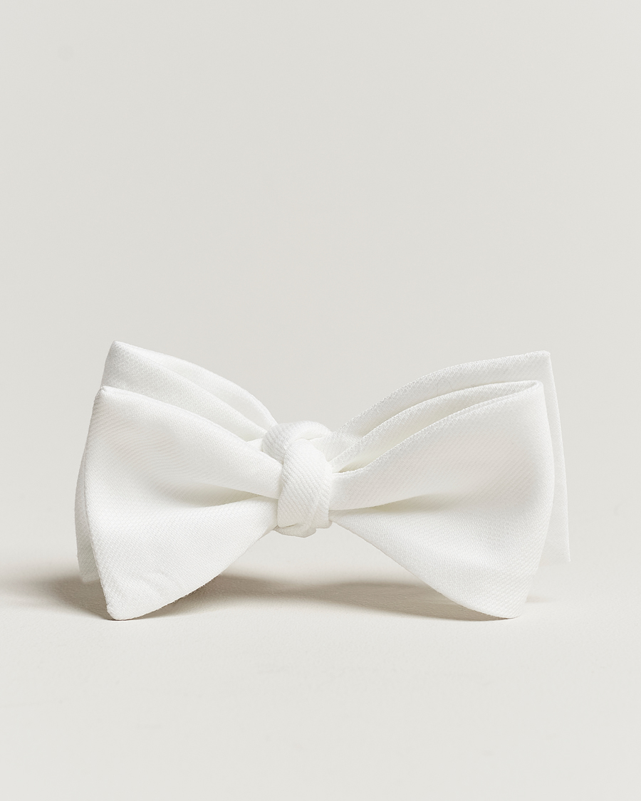 Homme | Nœuds Papillon | Amanda Christensen | Cotton Pique Self Tie White