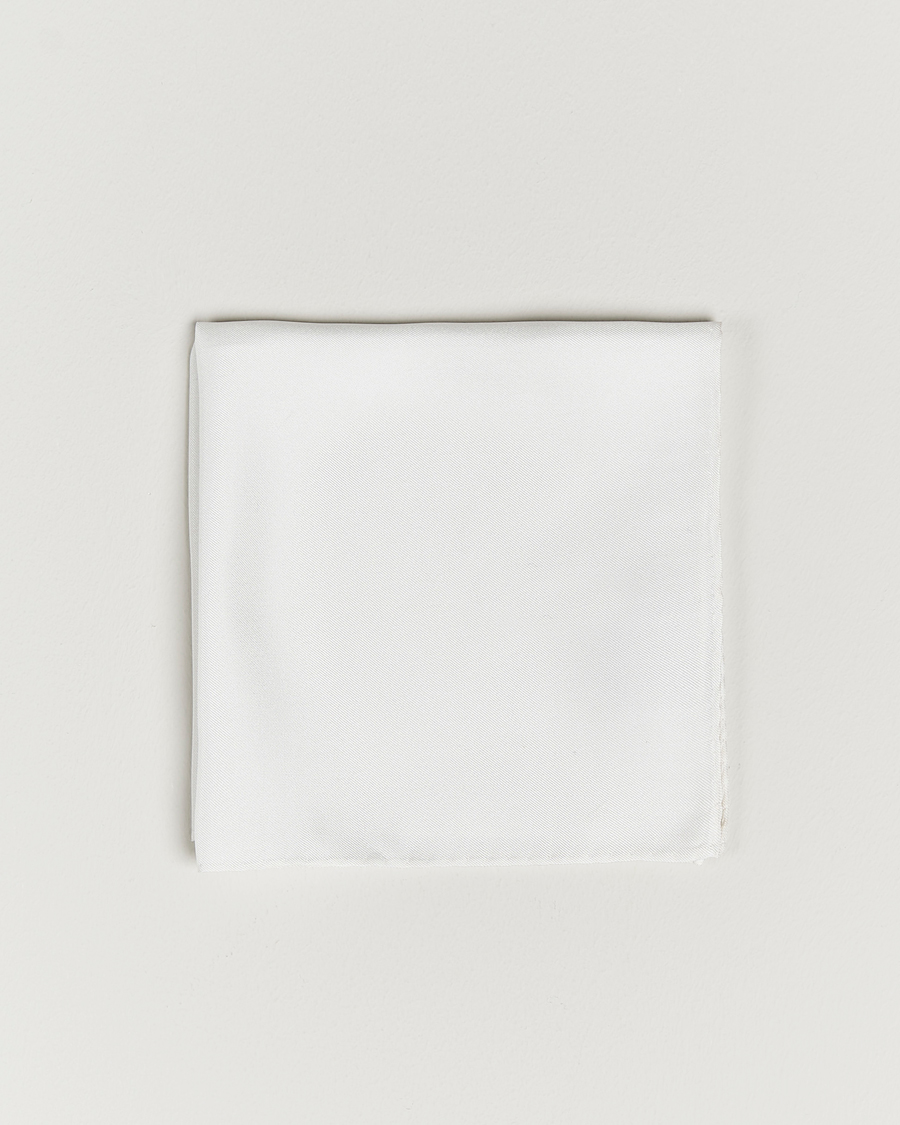 Homme | Pochettes De Costume | Amanda Christensen | Handkercheif Silk White