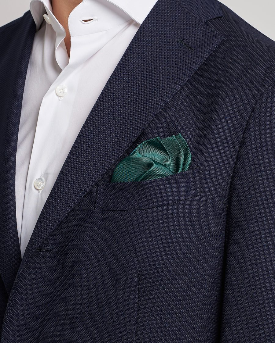 Homme | Pochettes De Costume | Amanda Christensen | Handkercheif Silk Green